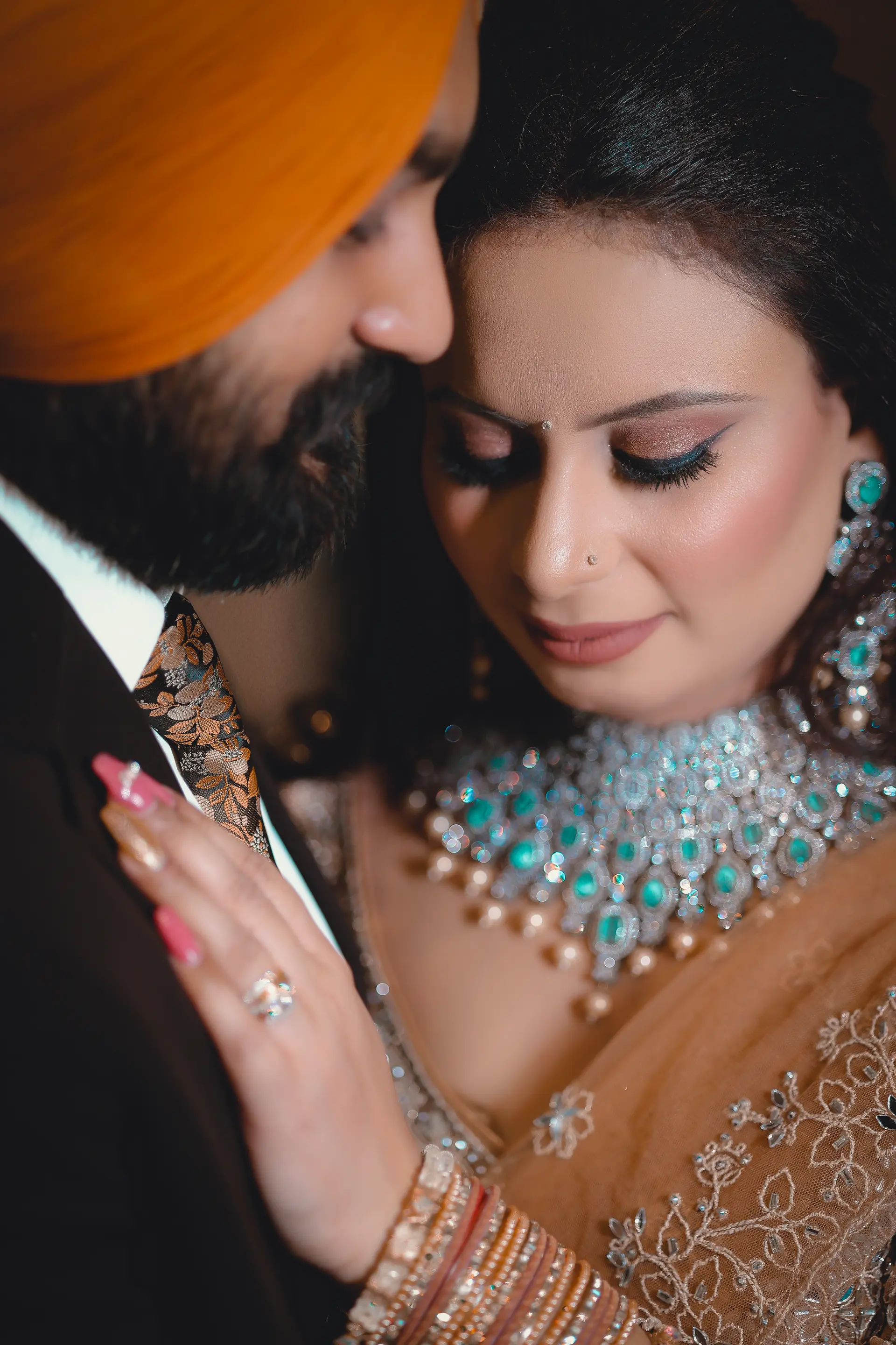 Sarabjeet & Nainika intimate wedding portrait by The Wedding Galaxy